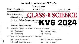 CLASS-8 SCIENCE 2024 / SEE Annual Exam Question Paper / TERM-2 KV CBSE / PM Shri Kendriya Vidyalaya screenshot 1