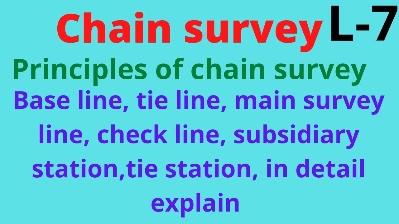 chain survey, principles of chain survey, base line