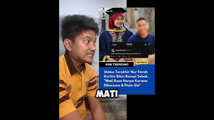 Status Terakhir Nur Farah Kartini🥹