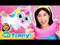 🦄 Unicorn Slime Mixing with Tenny | Educational Videos for Kids | Hey Tenny!