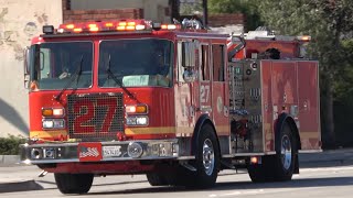 (Peaked Q) LACoFD Engine 27 Responding