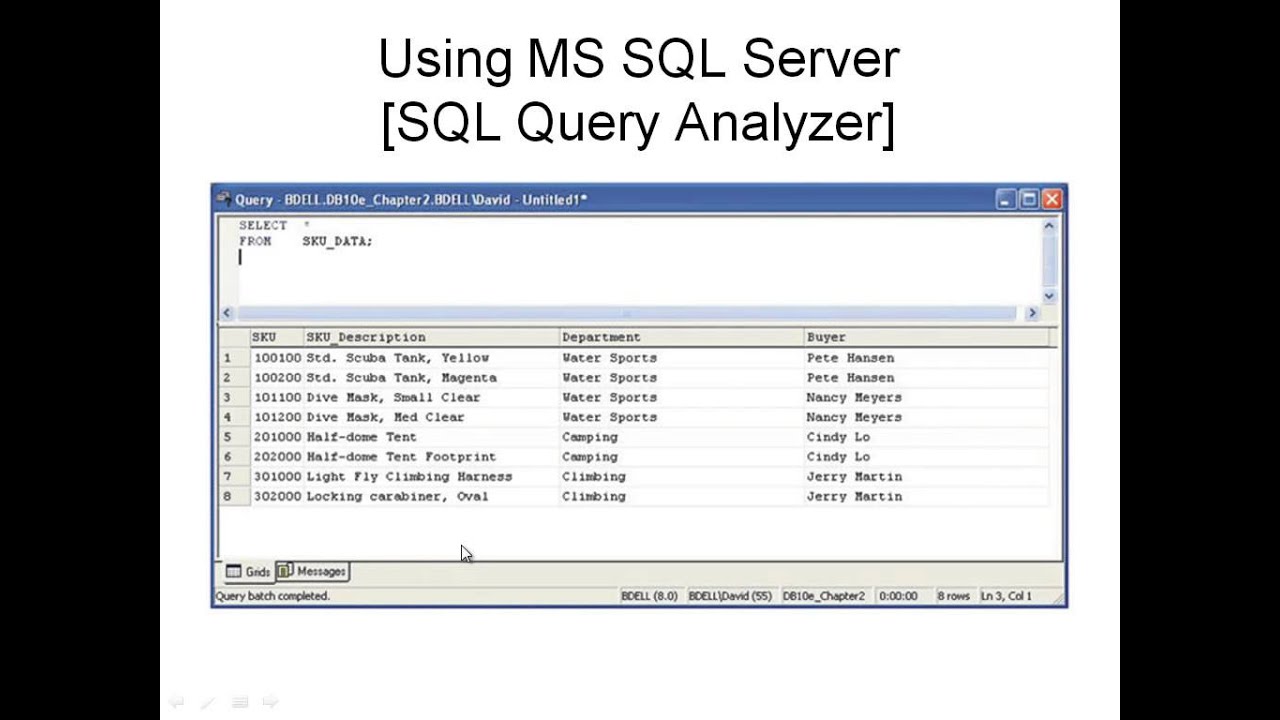 Introduction to Structured Query Language Part1 - YouTube
