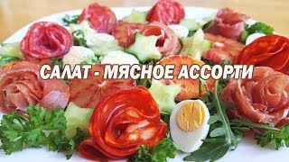 Салат Мясное ассорти. Салат с мясной нарезкой