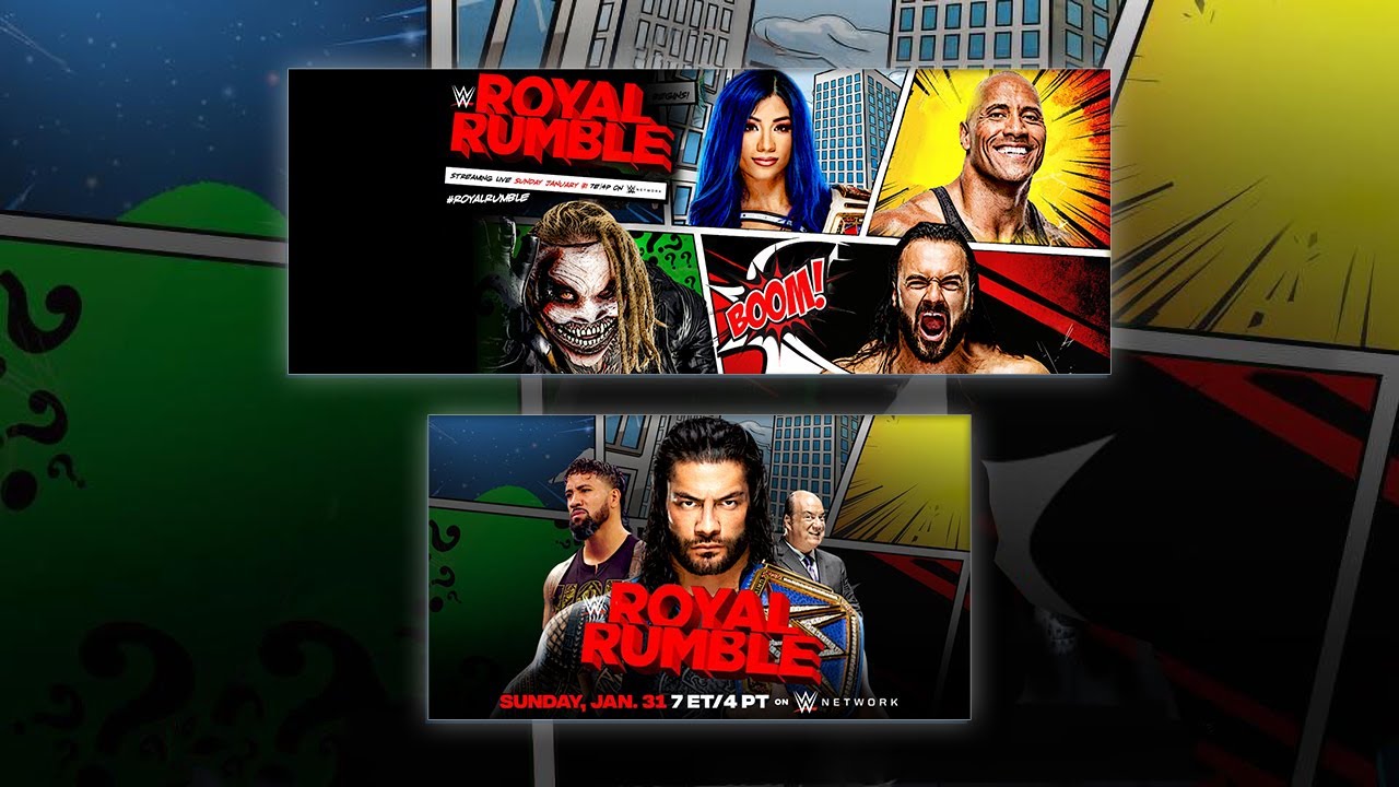 WWE Royal Rumble 2021 Preview And Cover Page Remake Parts + PSD Adobe Ps WWE MC