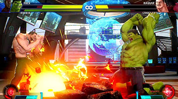Hulk & Iron Man VS Strider Hiryu & Hagger - Hardest AI - Marvel vs Capcom Infinite