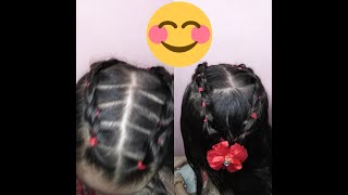 تسريحات شعر للحضانه. تسريحه سهله وبسيطه .  تسريحات شعر في روز للشعر . New hairstyles to rosehair