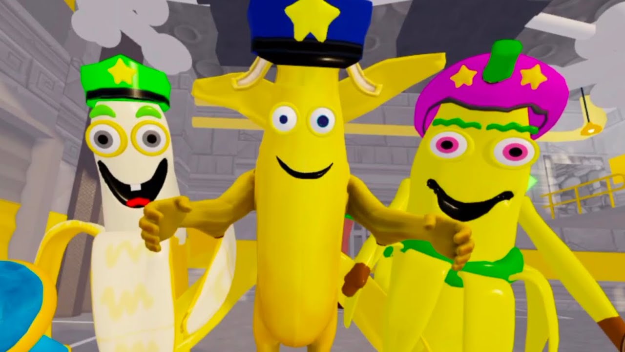 BANANA POLICE FAMILY UPDATE ESCAPE OBBY ALL JUMPSCARES WALKTROUGH YouTube