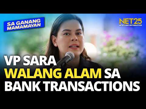 VP Sara sinabing walang alam sa transactions sa joint bank account nila ni FPRRD