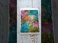 Gelli printing with stamps - handmade collage paper