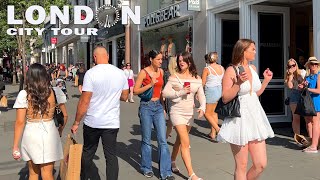 🇬🇧LONDON CITY TOUR | CENTRAL LONDON SUMMER WALK 2023 |London Street Walk 4K