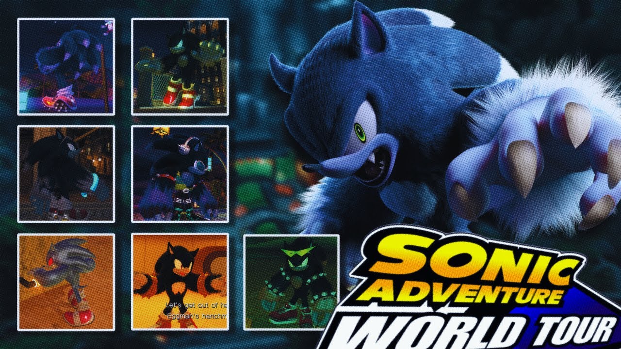 SONIC ADVENTRUE WORLD TOUR!!! All Werehog skins (Sonic Unleashed Recomp ...