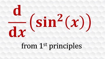 Derivative of sin^2(x) from first principles
