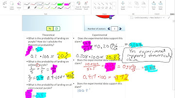 Theoretical Experimental Probability Spinner Part 2