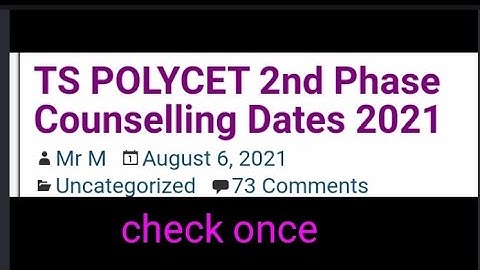 TS POLYCET 2021 2nd phase web options/ts Polycet self reporting dates in 2021/ts Polycet seat 2nd///