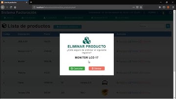 Eliminar Productos con jQuery, Ajax y PHP en MySql - 47
