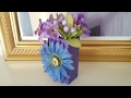 Dollar Tree Purple & Blue Flower Box | Upcycle Crafts