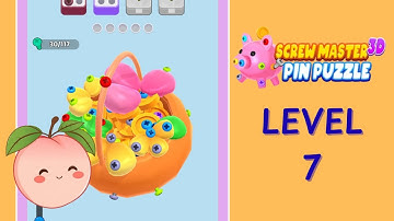 Screw Master 3D Level 7 Solution Walkthrough | Flower Basket 🧺 | Full Gameplay | HD