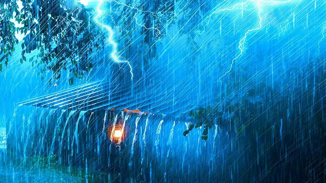 Deep Sleep Rain Ambience with Thunder | Heavy Tin Roof Rain for Stress Relief & Night Meditation