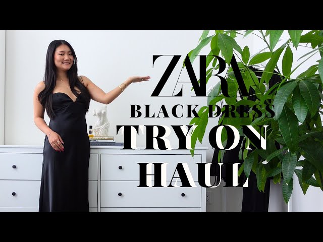 ZARA NEW IN BLACK DRESS TRY ON HAUL | PETITE FASHION - YouTube