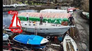 Steel Adventure Sailboat - Episode 7 - Drilling holes in my boat.
