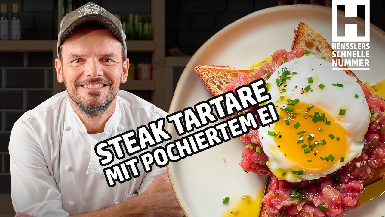 Schnelles Steak Tatar mit pochiertem Ei Rezept von Steffen Henssler