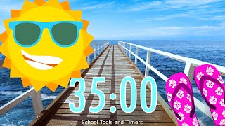 35 Minute Timer with Relaxing Ocean Sounds and Alarm 🌞🎵
