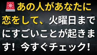🚨 あの人があなたに恋をして、火曜日までにすごいことが起きます！今すぐチェック！