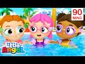 Jill&#39;s Mermaid Pool Playtime! | Fun Sing Along Songs by @LittleAngel Playtime