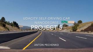 Simple vehicle detection and tracking using SVM and sliding window