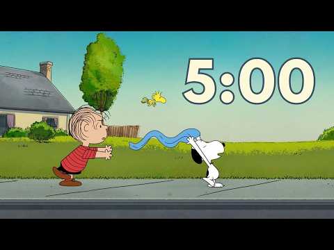 5-Minute Focus Timer with Snoopy 📚 | Relax • Focus • Study • Meditate