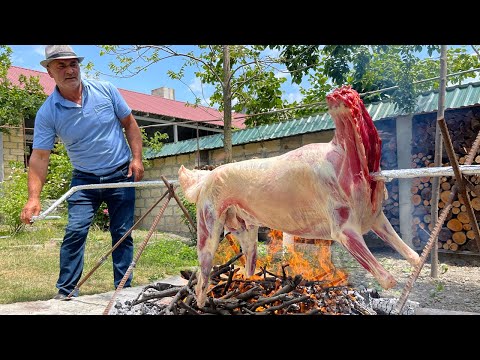 15 KG WHOLE SHEEP ROASTİNG IN 4 HOURS! INCREDIBLY DELICIOUS RECIPE COOKING IN THE VILLAGE