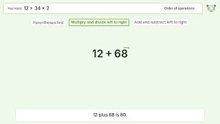 Information Master Order of Operations: Solve 12+34*2 Guide