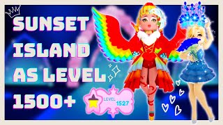 Playing Sunset Island As a Level 1500+ | With Tips and Tricks ♡ ROYALE HIGH