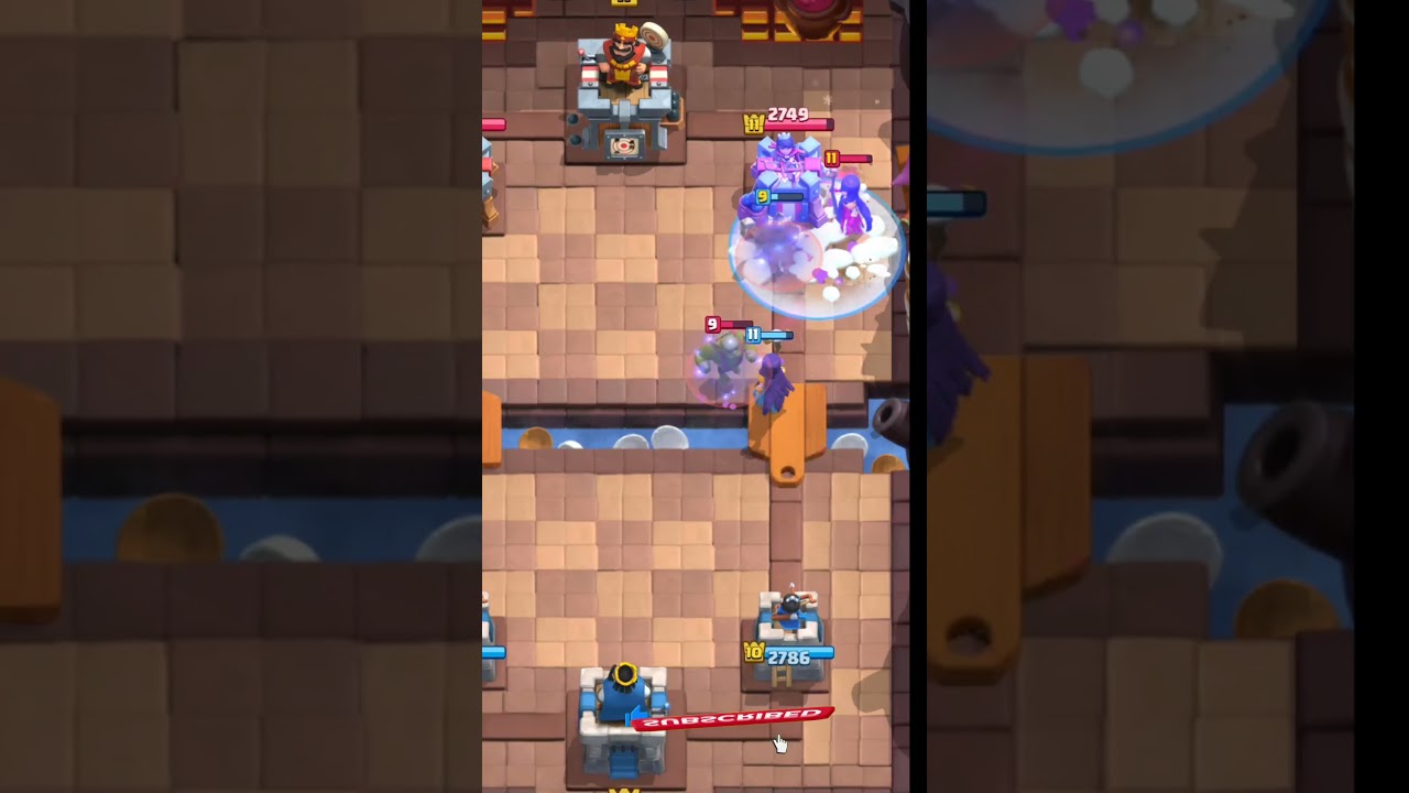 power of freezing spell part 1😬🗯 #clashroyale #hogrider #witch #gaming