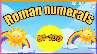 Roman numerals in English voice 81-100 || learning Video