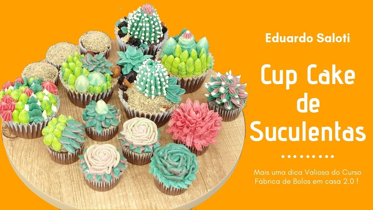 CupCake de Suculentas | #EduSaloti