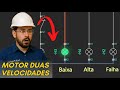 Como usar lâmpadas para indicar funcionamento do motor de duas velocidades no Simurelay - Aula 17