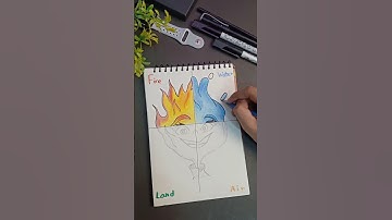 Drawing Ember As Different Elements 🙂 || Elemental / Part 2 #shorts #elemental