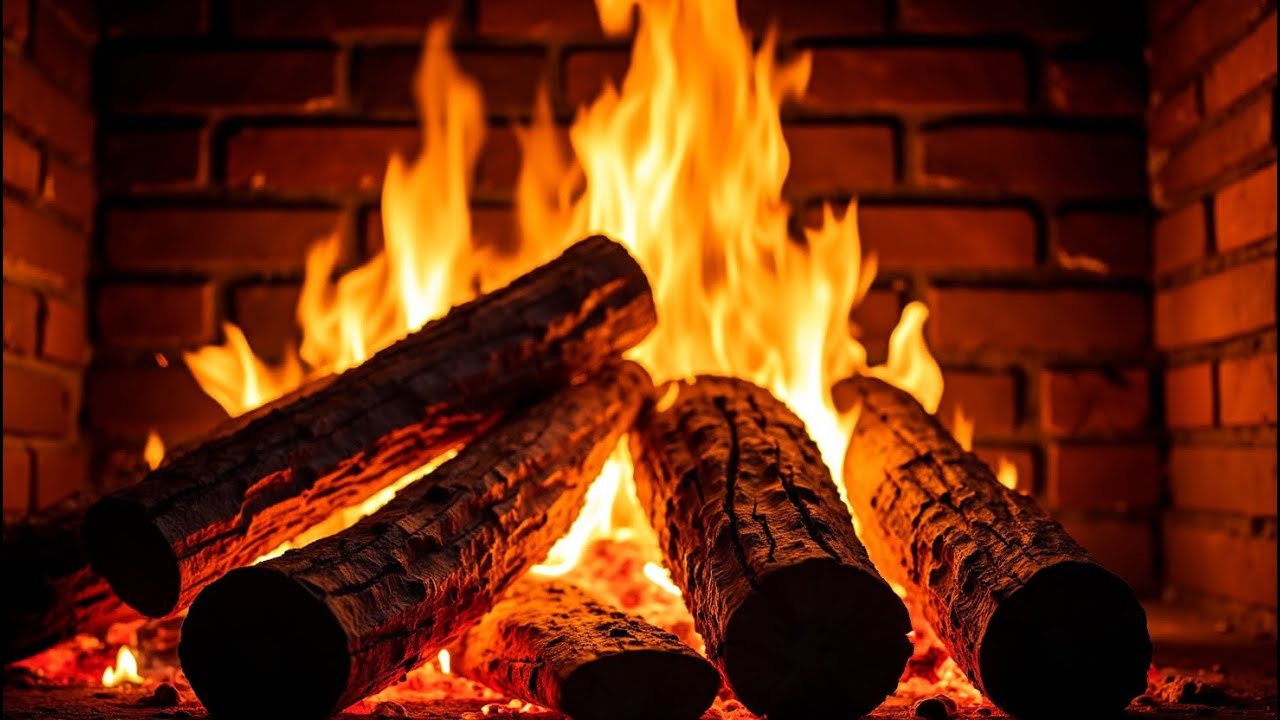 🔥Golden Hearth Calm ASMR and Fireplace Ambience 4K | Warm Glowing Logs with Crisp Wood Pops - ASMR