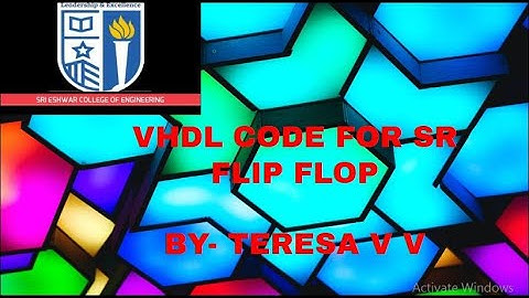 VHDL code for SR FLIP FLOP