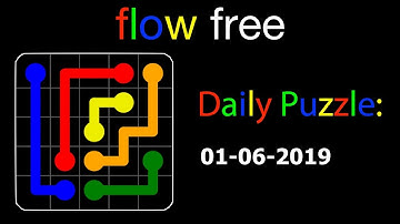Flow free daily puzzles of June 1, 2019 SOLUTION - Gameplay Walkthrough (iOS & Android)