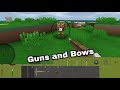 How to use gun, bows (Weapons) [Mini Block Craft]