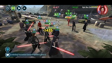 R9 Malgus full Datacron and Omicron vs SLKR SWGOH