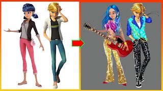 Miraculous Ladybug Catnoir Glow Up Sporty Style , Elsa Frozen Disney princess  art