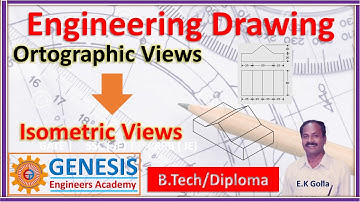 HOW TO CONVERT  ORTHOGRAPHIC VIEWS  TO ISOMETRIC VIEW