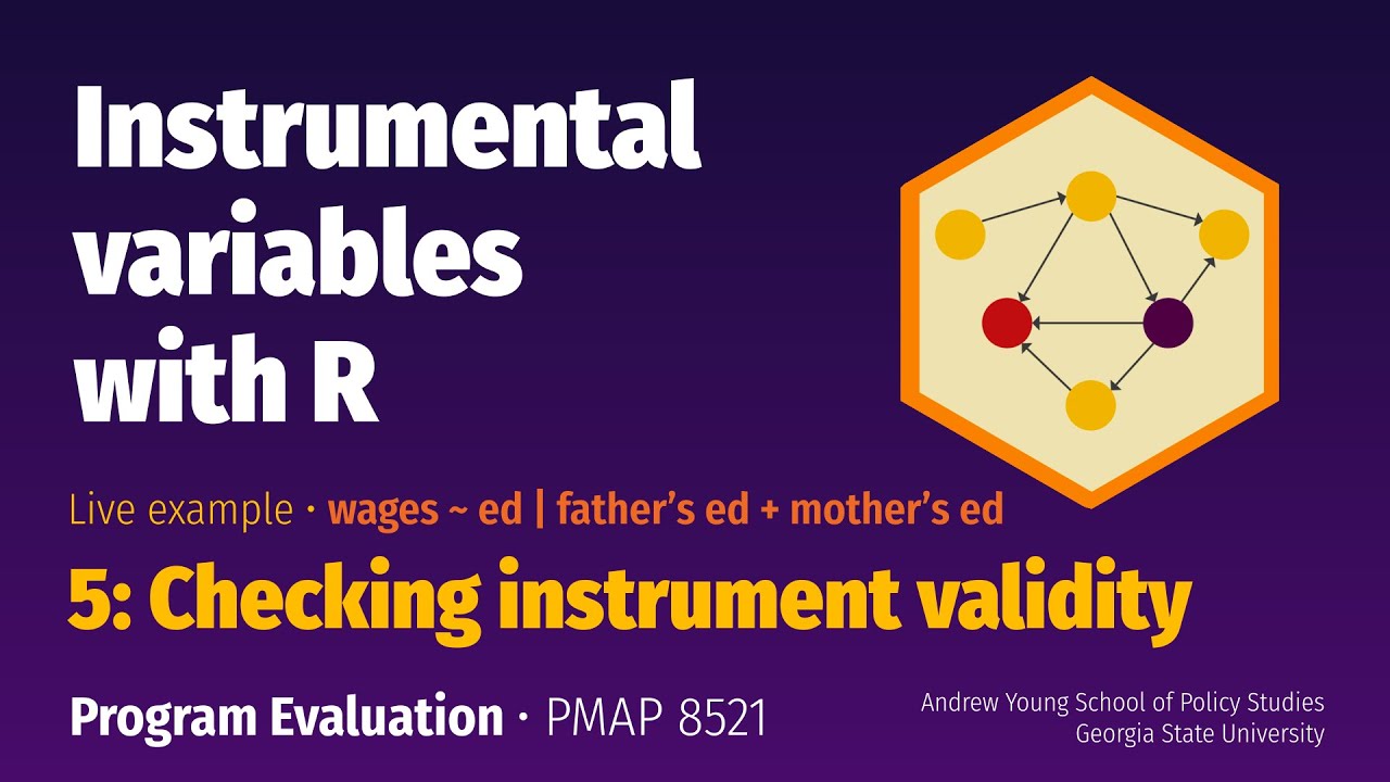 PMAP 8521 • Example Instrumental variables with R 5 Checking