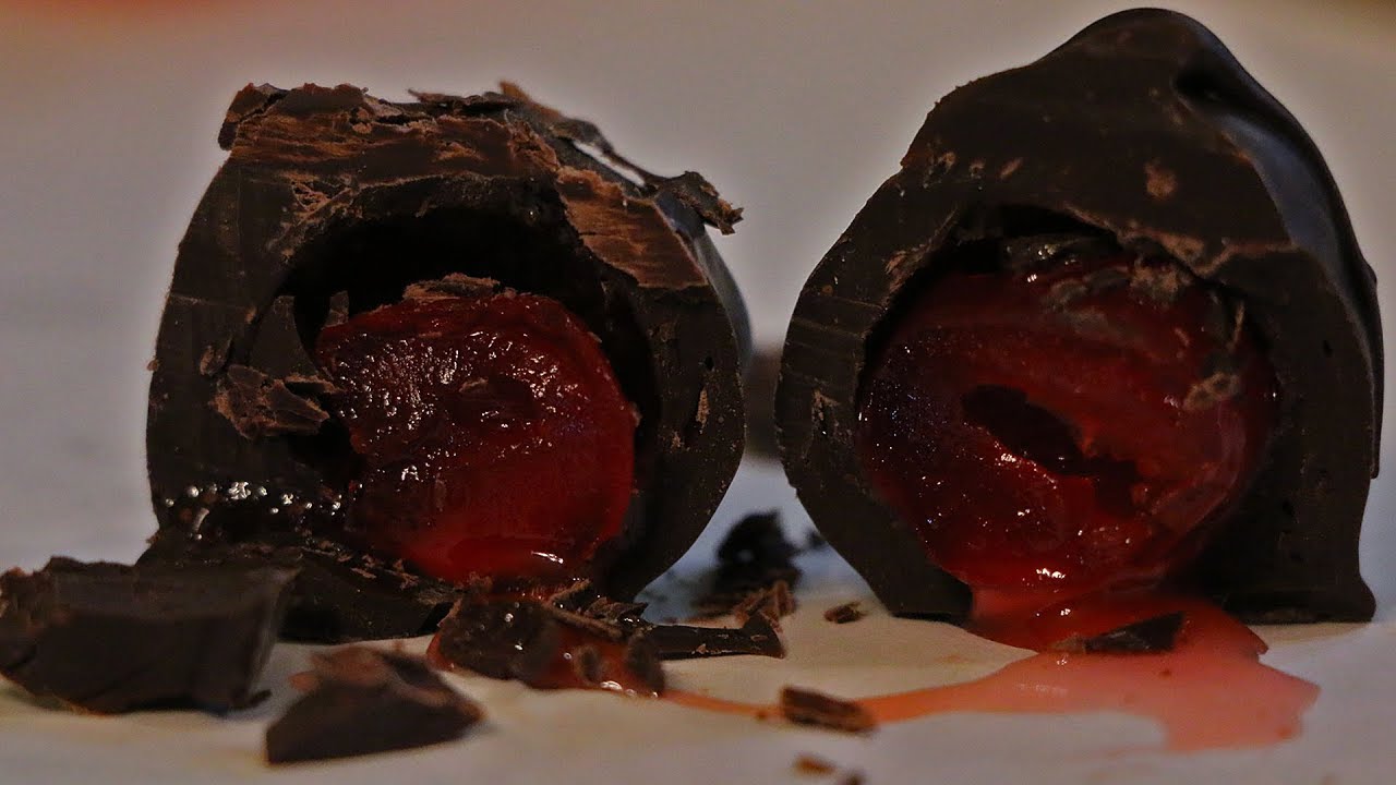 Making Dark Chocolate Covered Maraschino Cherries - YouTube