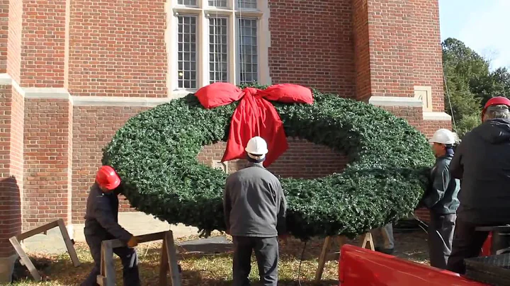 2010 Raising of the University of Richmond Wreaths at Boatwright Tower