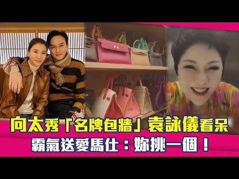 向太秀「名牌包牆」袁詠儀看呆　霸氣送愛馬仕：妳挑一個！
