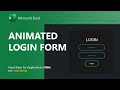 VBA Fun #3: Animated Login Form using Only VBA Excel